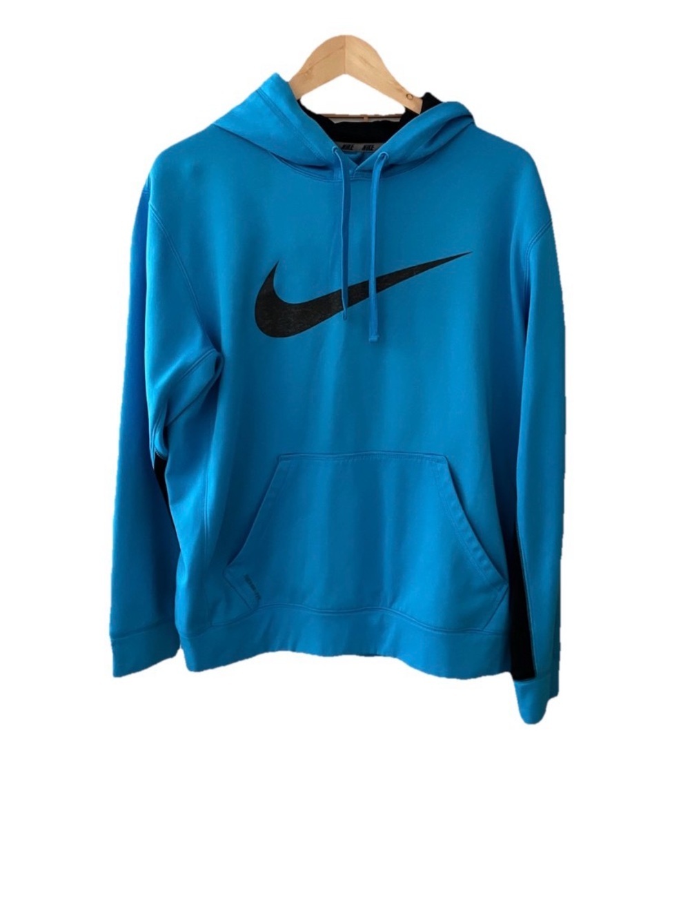 Nike Dri-Fit Pullover Basketball Hoodie Men's Size Medium Blue Fleece Logo